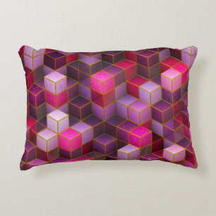 Cube surface texture background accent pillow