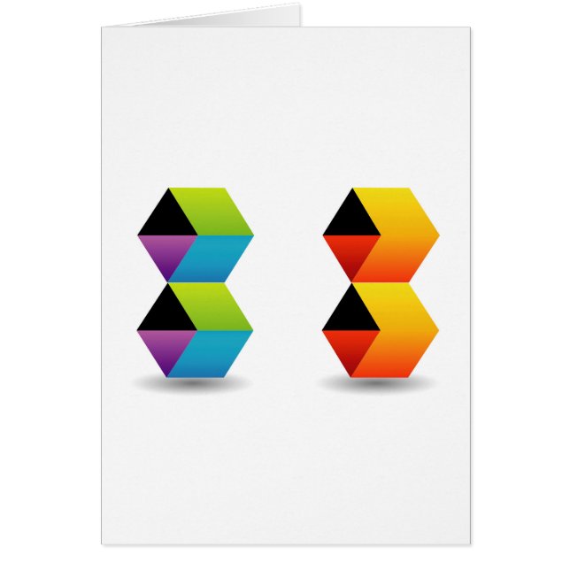 cubes et ombre colorés (Devant)