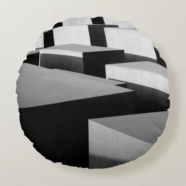 Cubes in Berlin Round Pillow (Front)