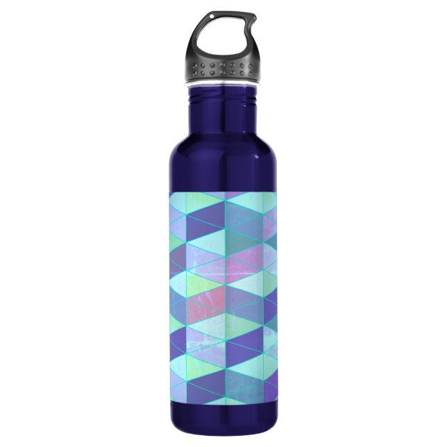 Cubes Into Triangles Geometric Pattern 710 Ml Water Bottle (Front)