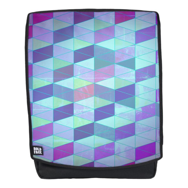 Cubes Into Triangles Geometric Pattern Backpack (Front)