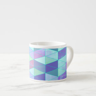 Cubes Into Triangles Geometric Pattern Espresso Cup