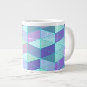 Cubes Into Triangles Geometric Pattern Large Coffee Mug