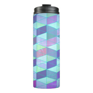 Cubes Into Triangles Geometric Pattern Thermal Tumbler