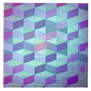 Cubes Into Triangles Geometric Pattern Tile