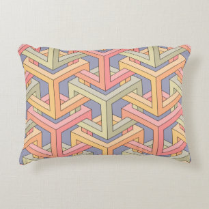 Cubes. Seamless 3D pattern. Optical illusions. Mod Accent Pillow