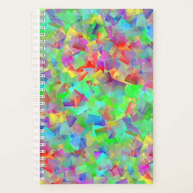 Cubic pattern in colorful colors planner (Front)