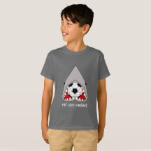 Cubic Shark Eat Sleep Football Kids Tshirt