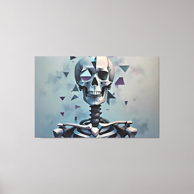 Cubic Skeleton  Canvas Print (Front)