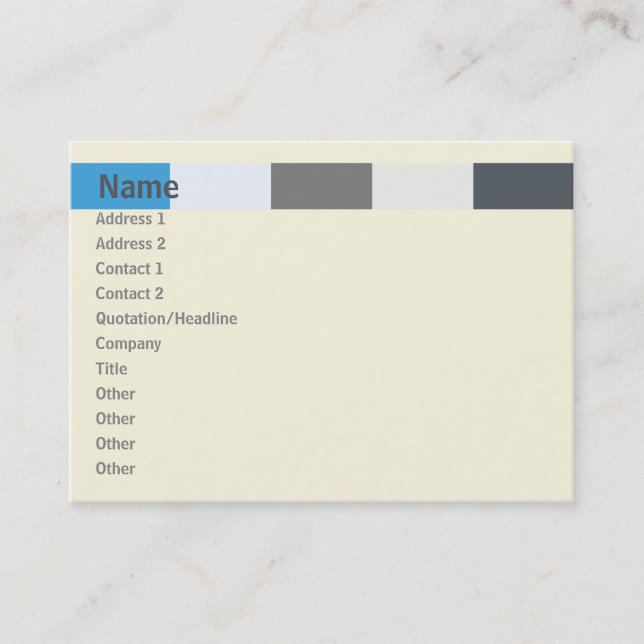 Cubicle - Chubby Business Card (Front)