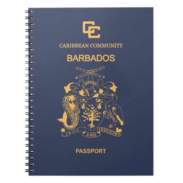 Cubierta del pasaporte de Barbados Notebook (Front)