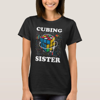 Cubing Sister Speed Cubing Math T-Shirt