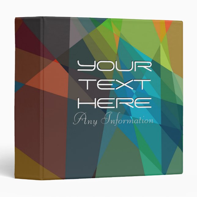 Cubism Abstract Art | Modern Geometric Pattern 4 Binder (Front/Spine)
