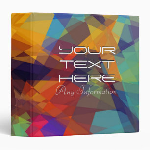 Cubism Abstract Art Modern Geometric Pattern 5 Binder