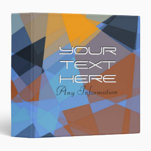 Cubism Abstract Art   Retro Geometric Pattern 4 Binder