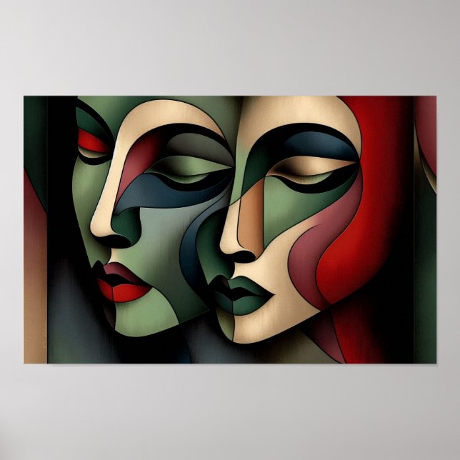  Cubism Abstract Modern Poster  (Front)