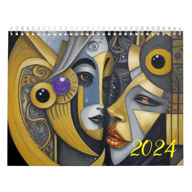 Cubism in the style of Picasso. 2024  Calendar (Cover)