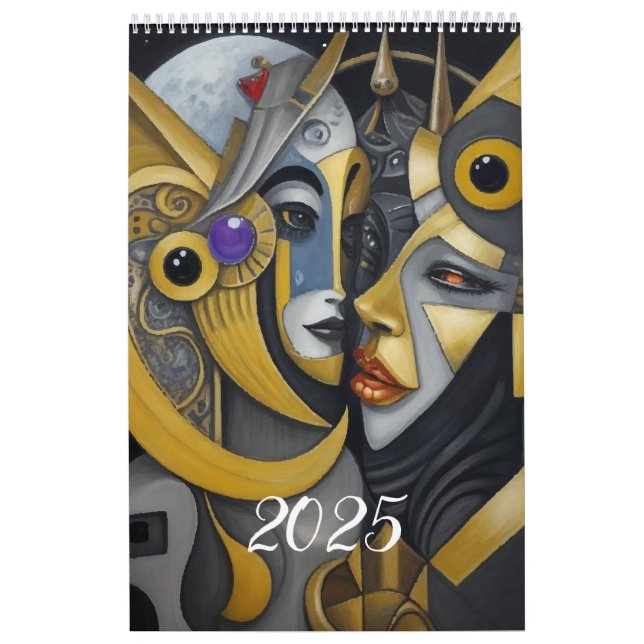 Cubism in the style of Picasso. 2025  Calendar (Cover)