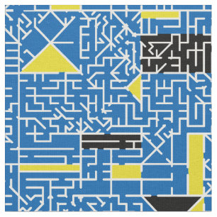 Cubism Maze Fabric