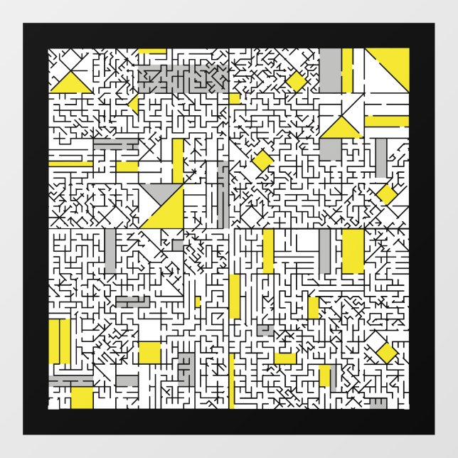 Cubism Maze Window Cling (Sheet)