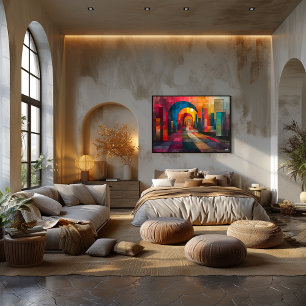 Cubism: Passage of Arcs and Colors Poster