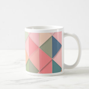 CUBISM pastel Shades GEOMETRIC - ADD MONOGRAM Coffee Mug