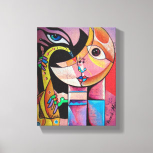 Cubism Surrealism Musician Portrait Canvas Print