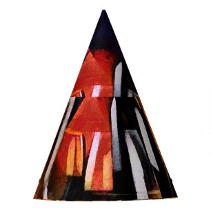 Cubism Wine Themes: Bottles & Grapes Party Hat