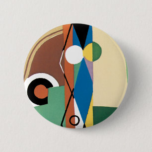 Cubist Abstract 2 Inch Round Button