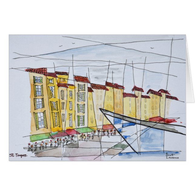 Cubist Abstract | Saint-Tropez, French Riviera (Front Horizontal)