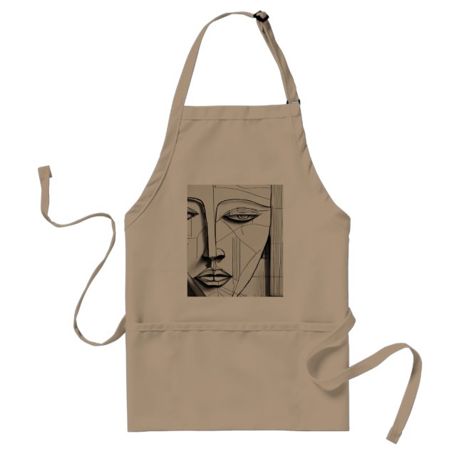 Cubist Art Cobbler Apron - Unique Abstract Design (Front)