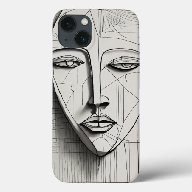 Cubist Art coque iphone - Design abstrait unique (Verso)