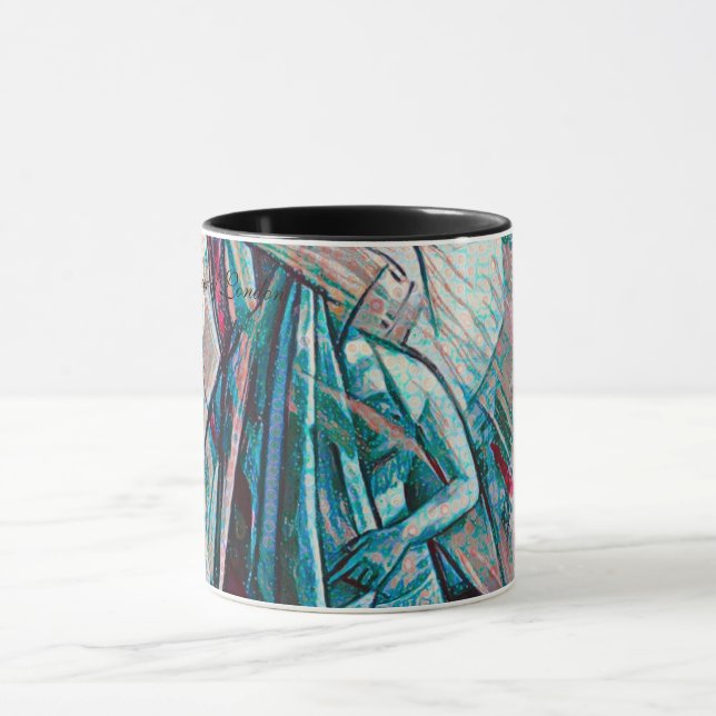 Cubist Art Deco Belly Dancer Mug (Center)