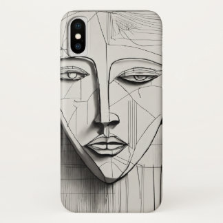 Cubist Art iPhone X Case - Unique Abstract Design