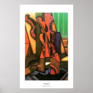 Cubist art Violin and Guitar painting by Juan Gris Poster