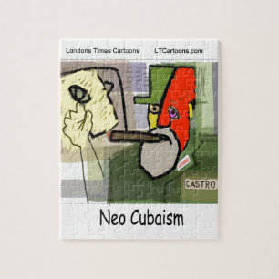 Cubist Castro NeoCubaism Funny Jigsaw Puzzle