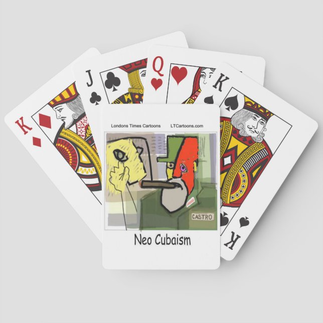 Cubist Castro NeoCubaism Funny Playing Cards (Back)
