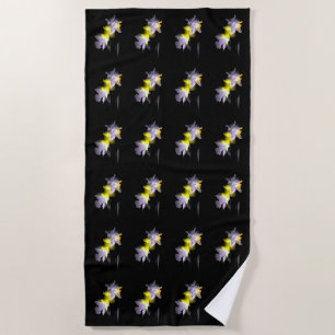 Cubist Daffodils. Beach Towel