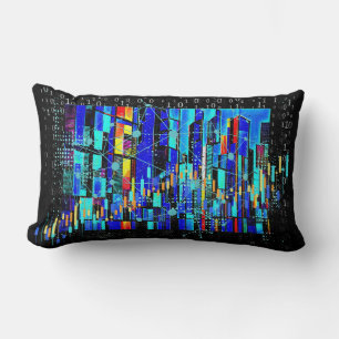 Cubist Data Lumbar Pillow