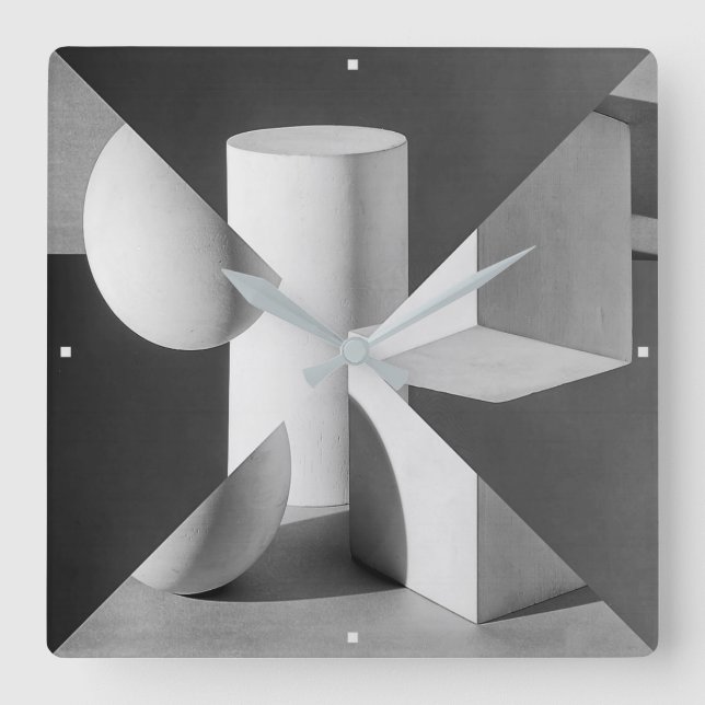 Cubist Design Wall Clock (Front)