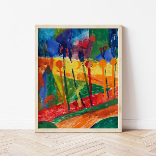 Cubist Landscape Fritz Schaefler Poster