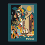 Cubist Malaga Postcard<br><div class="desc">See my store for more Spain items.</div>