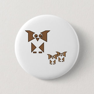 Cubist Owl 2 Inch Round Button