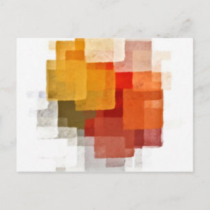 Cubist pattern postcard
