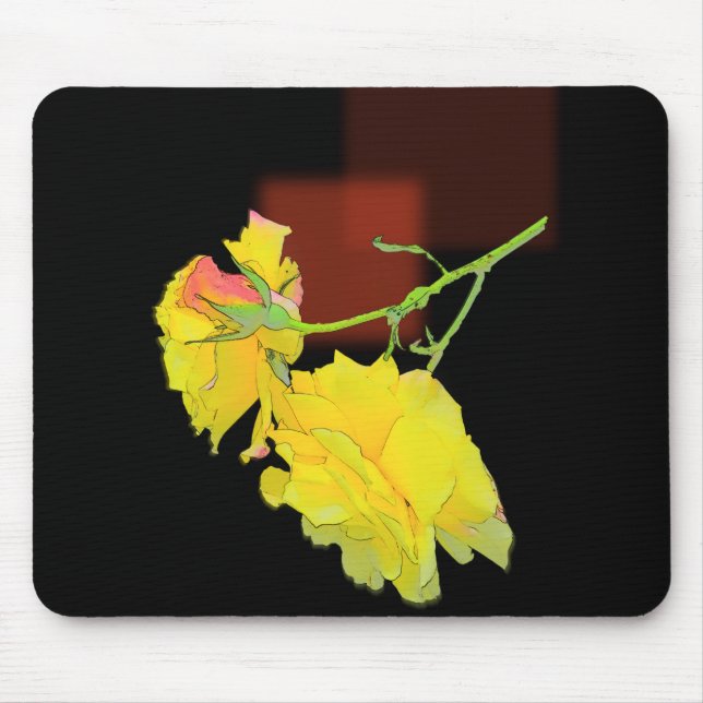 Cubist Rose Mouse Pad (Front)