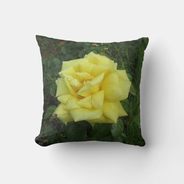 Cubist Rose Throw Pillow (Front)