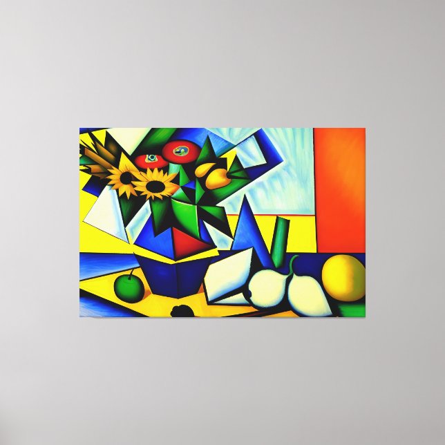 Cubist Still Life Canvas Print (Front)
