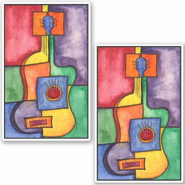 Cubist Style Classical Guitar (Front)