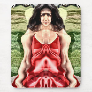 Cubist Woman Mouse Pad