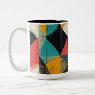 Cubistic Fish 444 mg Two-Tone Coffee Mug